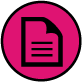 Pink circular graphic featuring black file icon