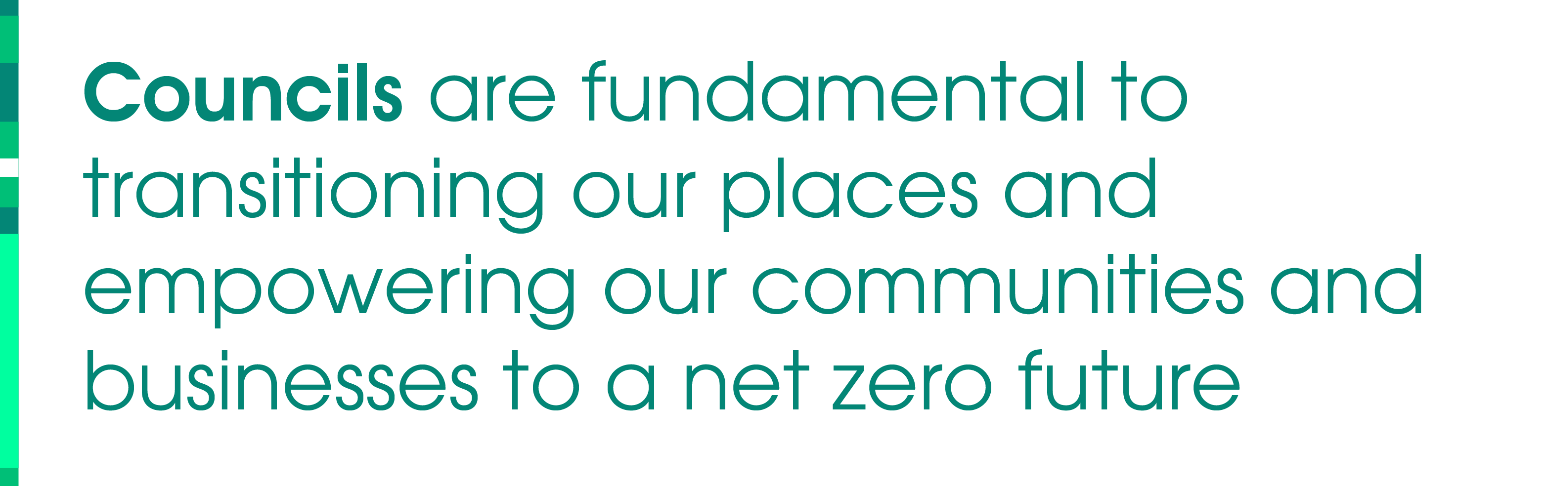 Councils are fundamental to transitioning our places and empowering our communities and businesses to a net zero future.