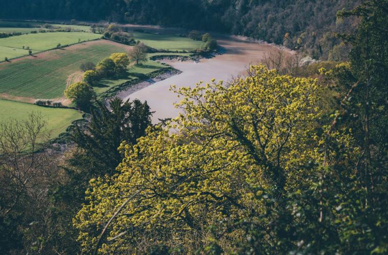 Aerial view of the River Wye