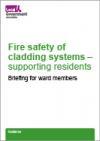 Fire safety of cladding system - supporting residents front cover