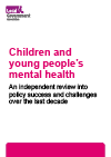 Children and young people’s mental health: An independent review into policy success and challenges over the last decade. The LGA logo appears in the top right corner.