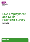 LGA Employment and Skills Provision Survey – 2022/23 in green bold text across a white page with the LGA logo in the top corner