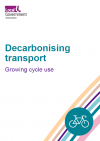 Decarbonising transport - Growing cycle use front cover