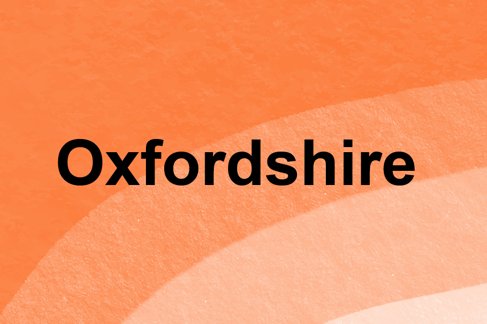 Orange background with text: Oxfordshire