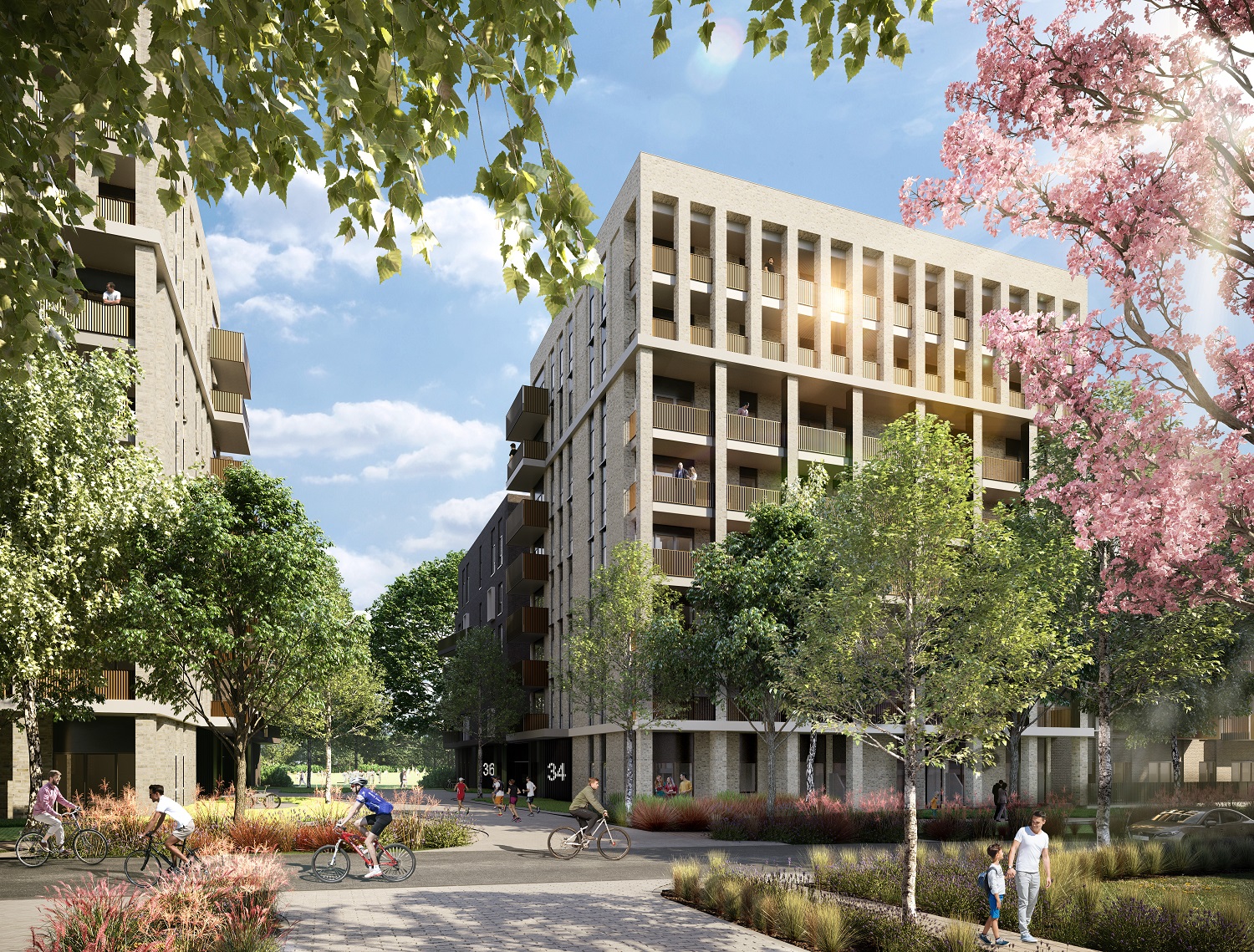 Picture of proposed Brent housing scheme in a leafy area