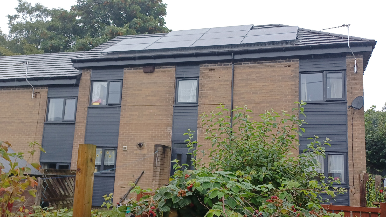 A completed property on Beech Hill scheme, with solar panels