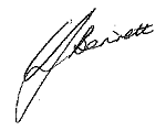 Professor Viv Bennett's signature