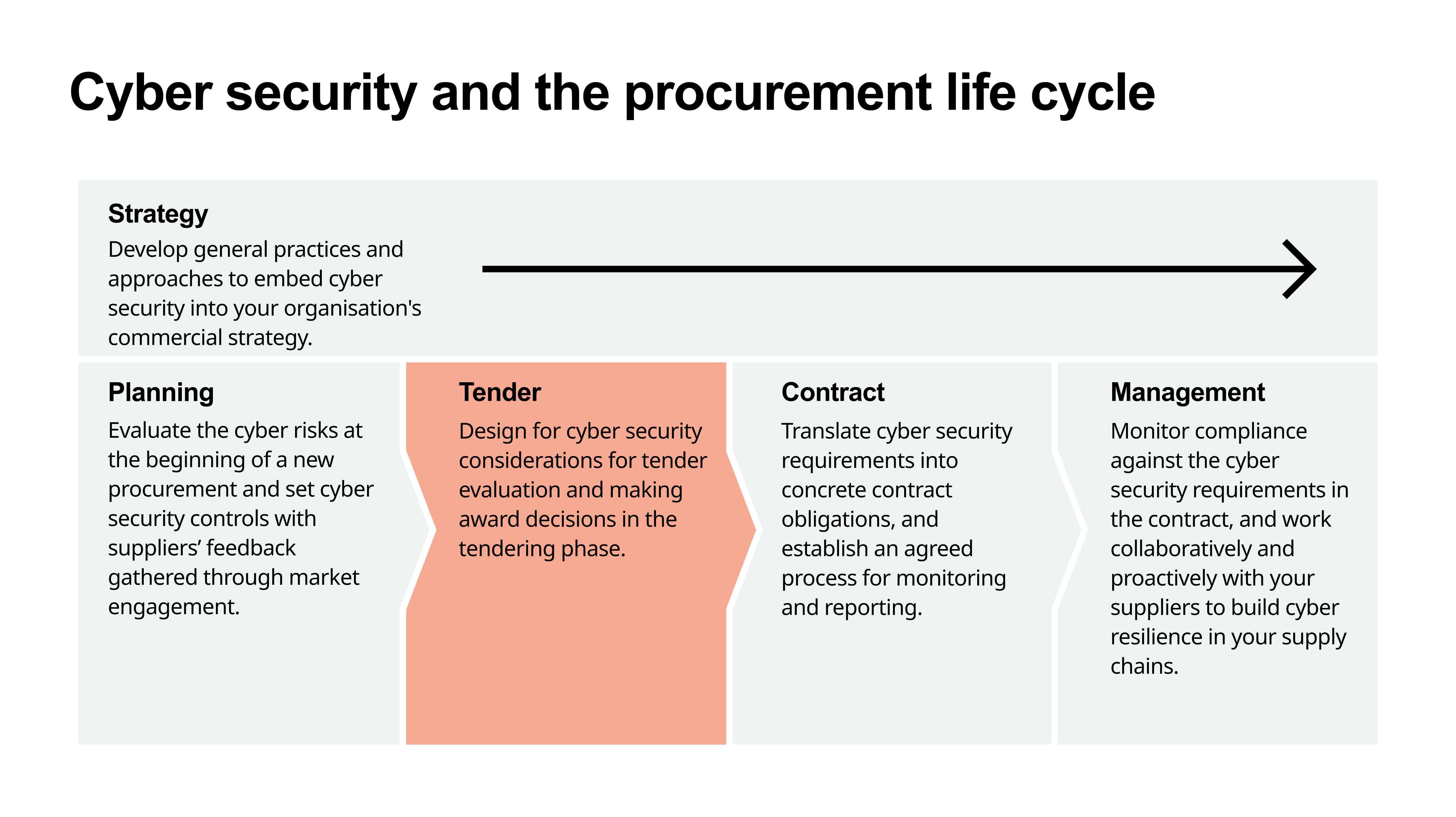 Tender in the cyber security in the procurement life cycle