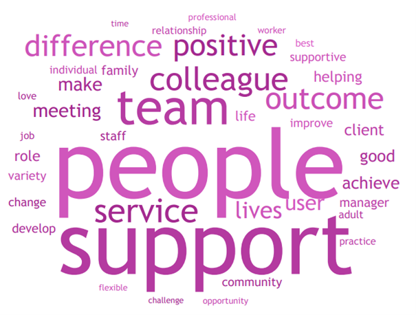 What do you enjoy most about your work - social workers