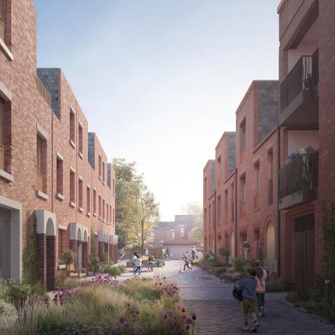 Proposed image of the high street in Milton Keynes