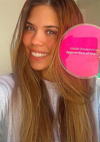 Laura De Campos Duhdamell, winner of Local Government Apprentice of the Year 2023