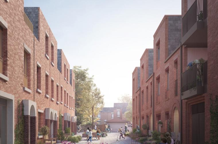 Proposed image of the high street in Milton Keynes