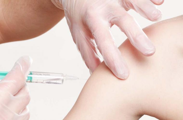 Vaccine into arm