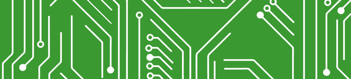 Decorative green banner for cyber security planning stage
