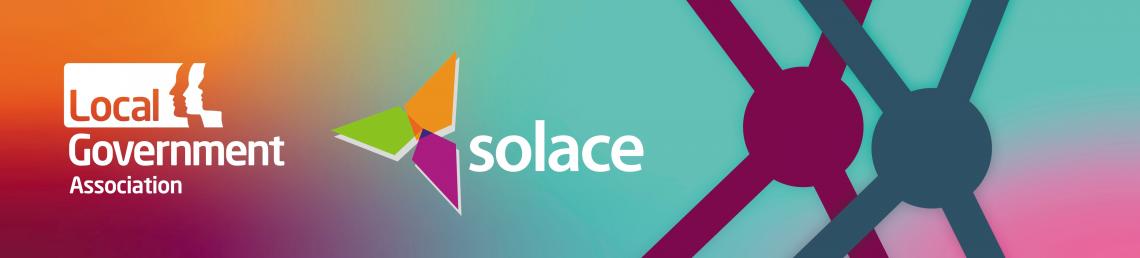 Banner image with LGA and Solace logos embedded