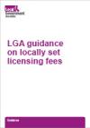 A white background with purple text that reads LGA Guidance on locally set licensing fees