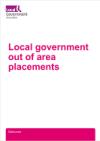 A white page with a pink bold title Local Government Association: Local Government Out of Area Placements.