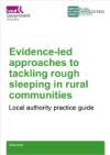 Evidence-led approaches to tackling rough sleeping in rural communities – local authority practice guide in bold green writing