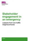 Decorative thumbnail with text: Stakeholder engagement in an emergency