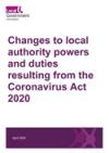 Changes to local authority powers and duties resulting from the Coronavirus Act 2020 COVER