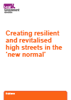 Front cover of creating resilient and revitalised high streets in the new normal report
