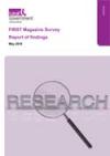 FIRST Magazine Survey report of findings: May 2018 COVER