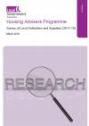 Housing Advisers Programme 2018 feedback report