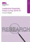 Leadership Essentials impact survey 2018-19 COVER