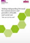 Making Safeguarding Personal for commissioners and providers of health and social care COVER