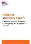 Front cover of report of employer standards survey for social workers