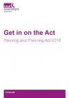 Get in on the Act Housing and Planning Act 2016