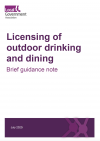 Licensing of outdoor drinking and dining - briefing note