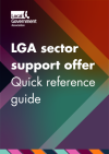 Text displayed reads: LGA sector support offer quick reference guide