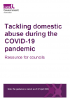 Tackling domestic abuse during the COVID-19 pandemic front cover