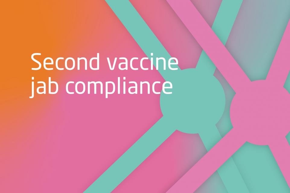 Second vaccine jab compliance