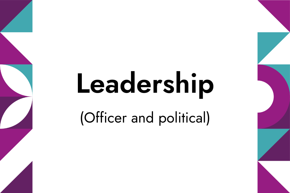 Leadership (officer and political) in black text