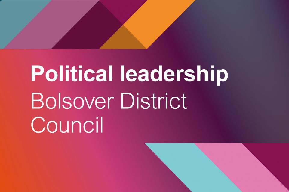 Decorative image with text Political Leadership: Bolsover District Council
