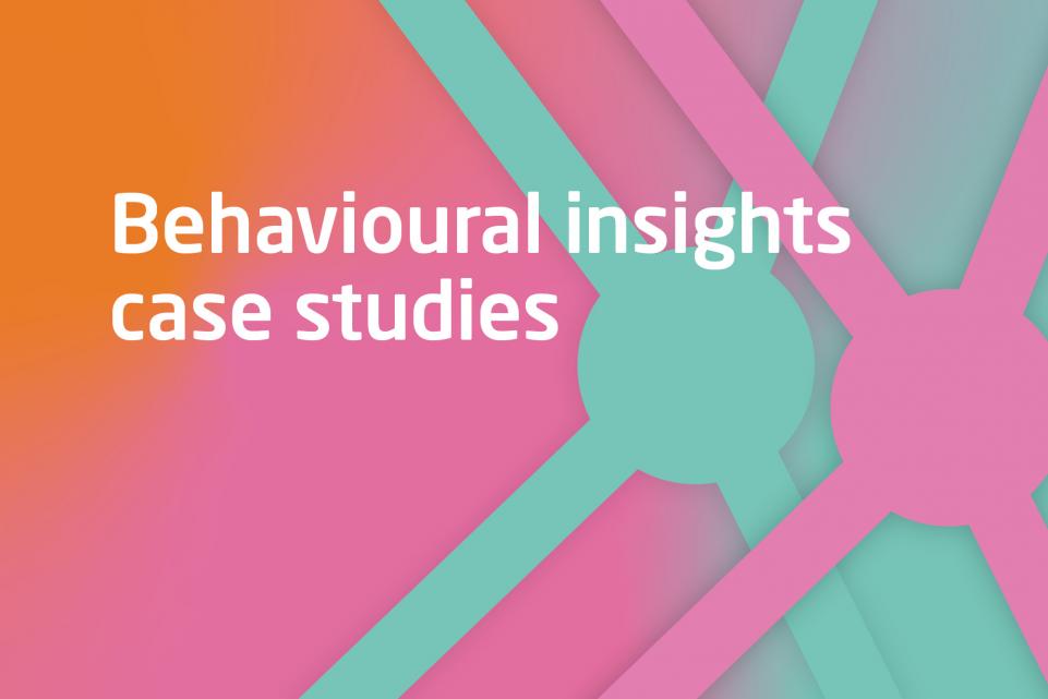 Graphic with text Behavioural insights case studies