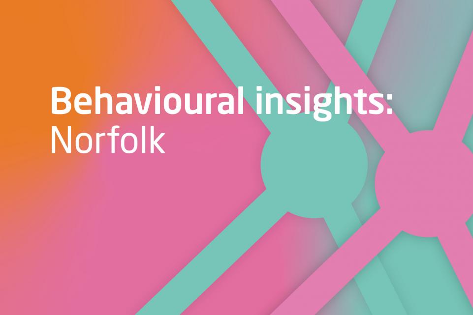 Graphic with text Behavioural insights Norfolk