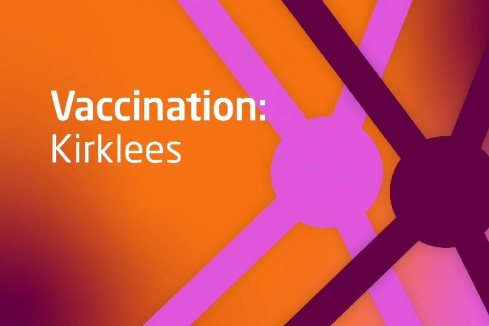 Decorative image with text Vaccination kirklees