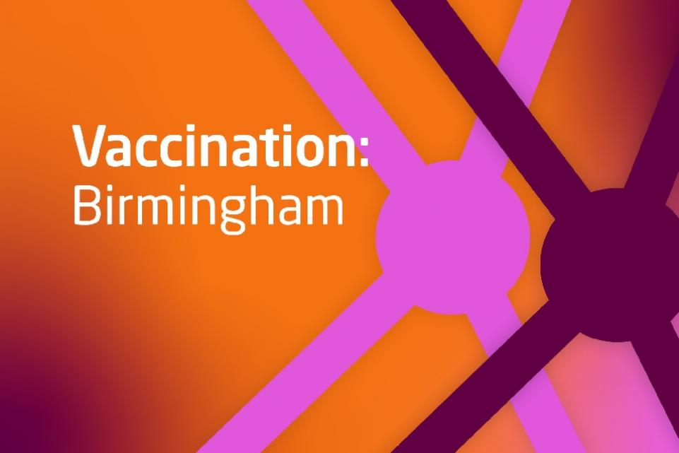 Decorative image with text Vaccination: Birmingham