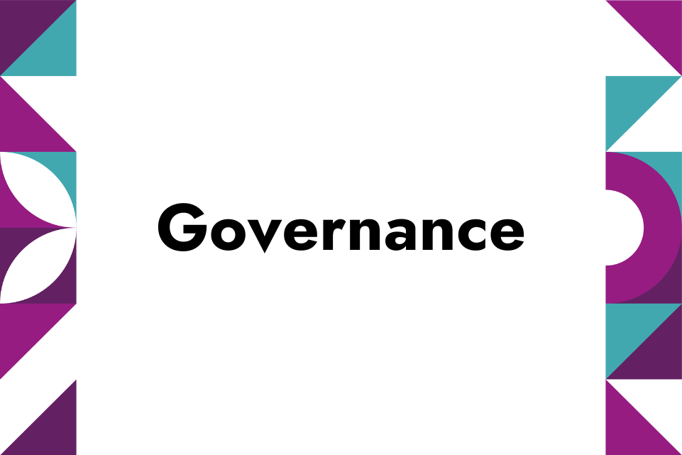 Governance in bold black text
