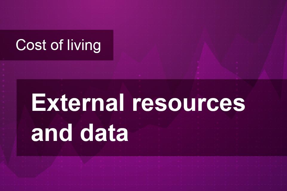 Cost of living: external resources and data