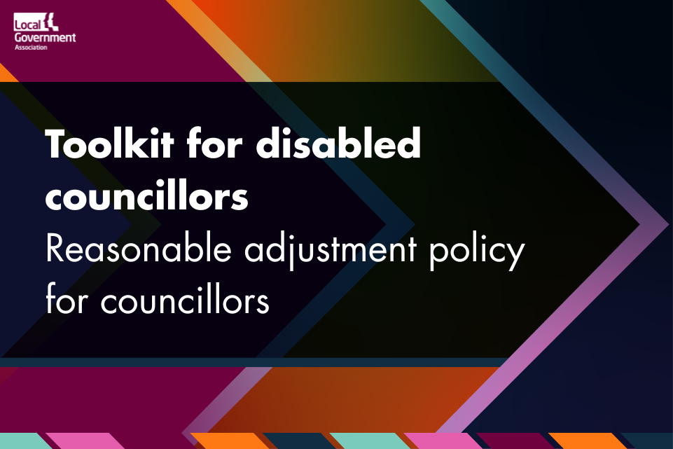 Text displayed: Toolkit for disabled councillors - Reasonable adjustment policy for councillors