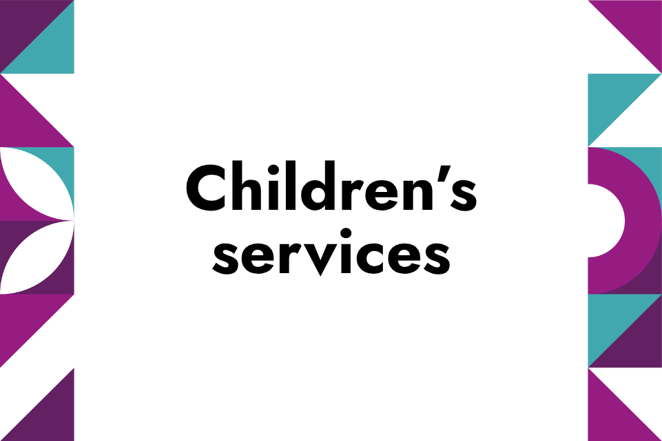 children's service sin bold text
