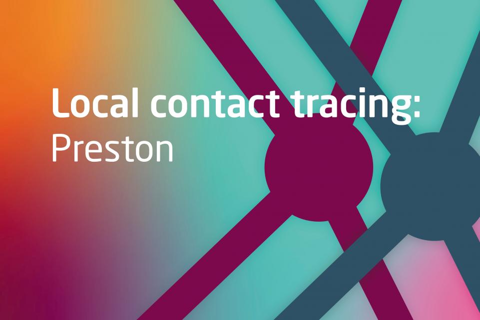 Text: Local contact tracing: preston 